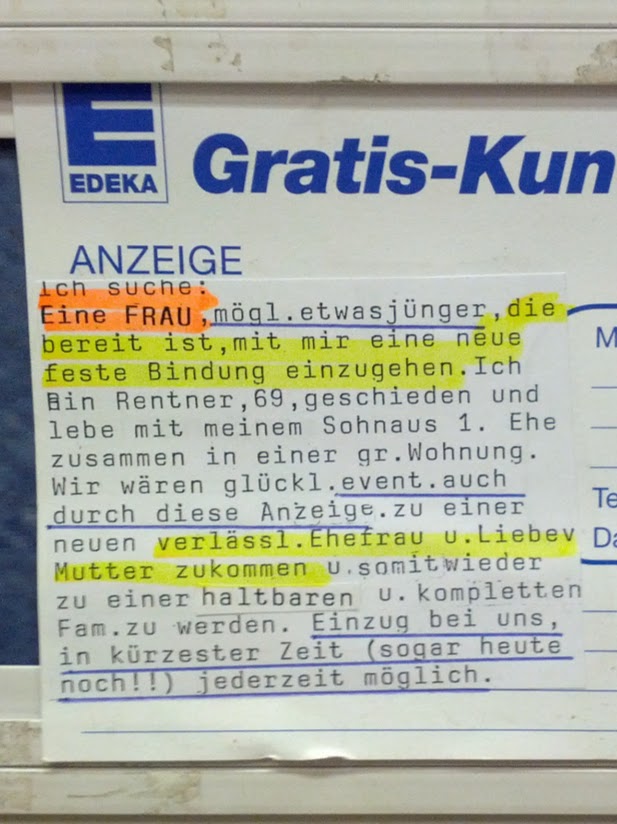 Suche: Eine FRAU